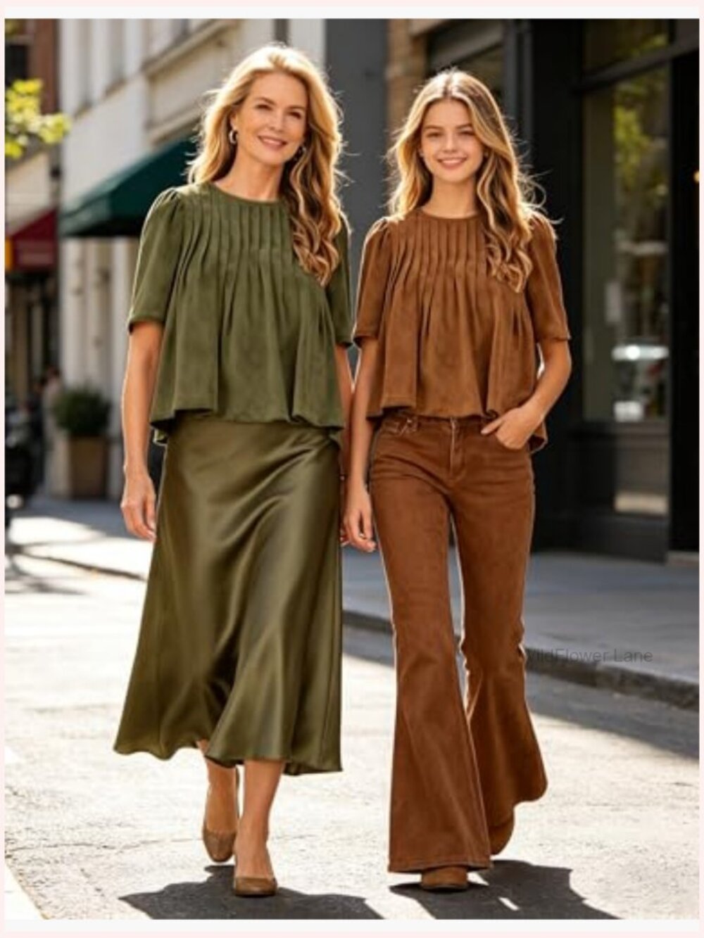 Faux Suede Babydoll Top Pleated Peplum Blouse Short Sleeve Pullover - Picture 6 of 7